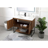 Elegant Decor 40 Inch Single Bathroom Vanity In Walnut Brown VF42040WB